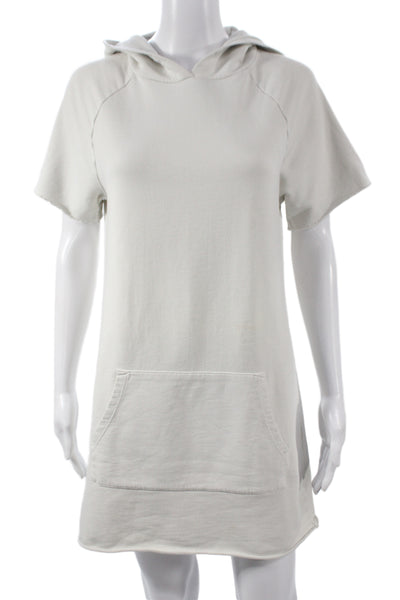 Cotton Citizen Women Beige Sweater Dress Crew Neck Short Sleeve Size XS