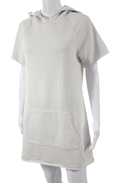 Cotton Citizen Women Beige Sweater Dress Crew Neck Short Sleeve Size XS