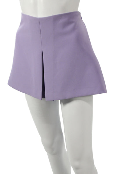 Zara Women Culotte Purple Polyester Zip Size M