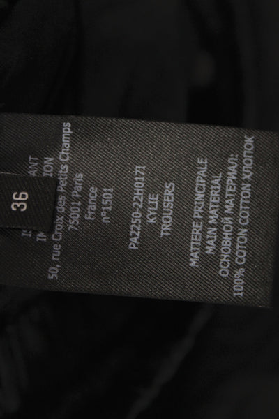 Isabel Marant Women Jogger Pants Black Cotton Size 36