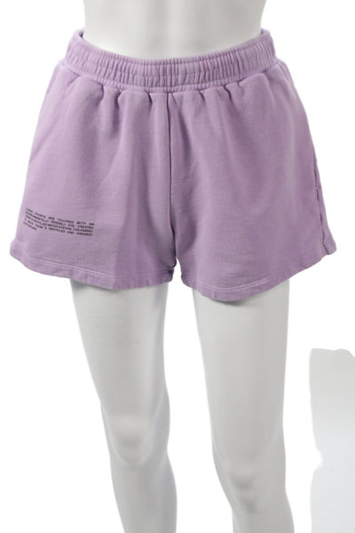 Pangaia Women Sweat Shorts Purple Organic Cotton Size S