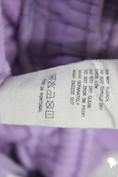 Pangaia Women Sweat Shorts Purple Organic Cotton Size S