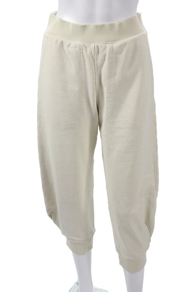 Tibi Womens Ivory Cotton Pull On Solid Sweatpants Athleisure Size S