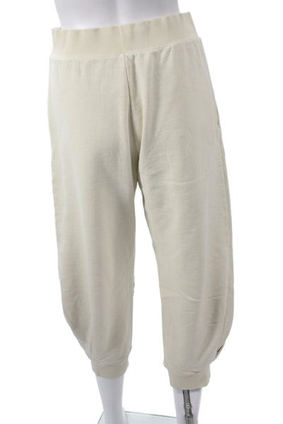 Tibi Womens Ivory Cotton Pull On Solid Sweatpants Athleisure Size S