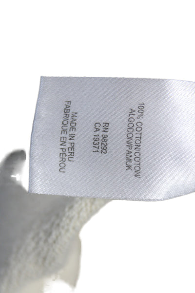 Tibi Womens Ivory Cotton Pull On Solid Sweatpants Athleisure Size S