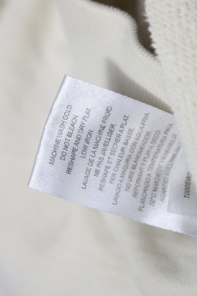 Tibi Womens Ivory Cotton Pull On Solid Sweatpants Athleisure Size S