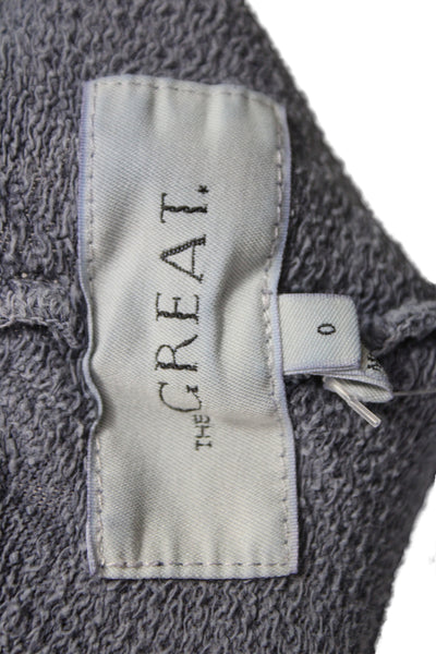 The Great Womens Cut-Off Gray Cotton Drawstring Shorts Size 0