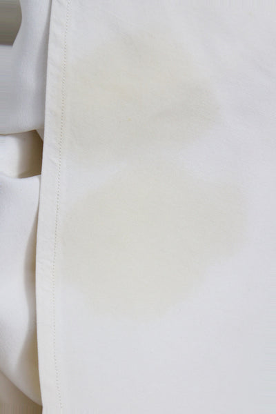 Palmer//Harding Womens Collared Button-Up Tunic Ivory Cotton Long Sleeve Size 8