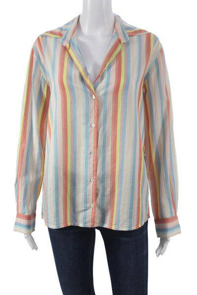 Vanessa Bruno Women Striped Button-Up Blouse Multicolor Long Sleeve Size 34