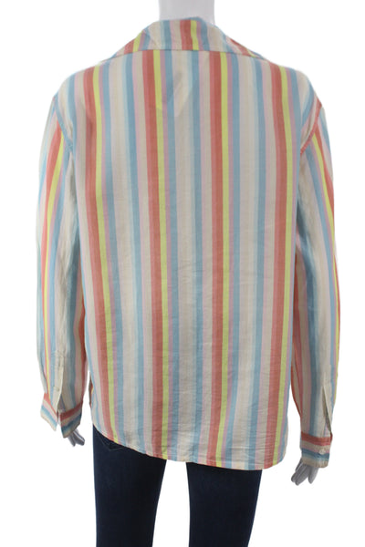 Vanessa Bruno Women Striped Button-Up Blouse Multicolor Long Sleeve Size 34