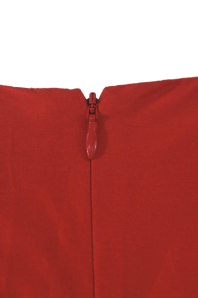 LouLou De Saison Women Basic Sleeveless Red Round Neck Blouse 65% Cotton Size S