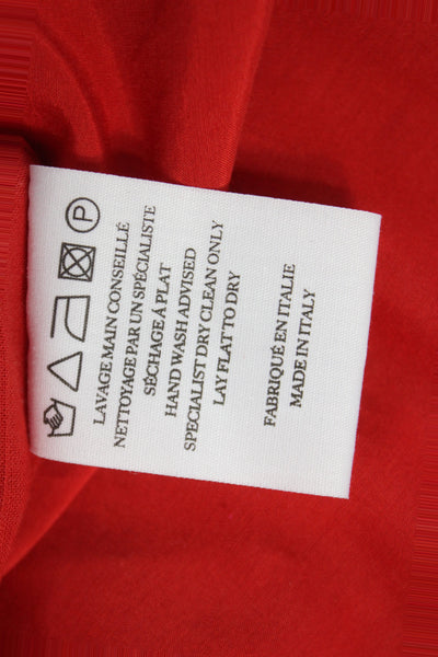 LouLou De Saison Women Basic Sleeveless Red Round Neck Blouse 65% Cotton Size S
