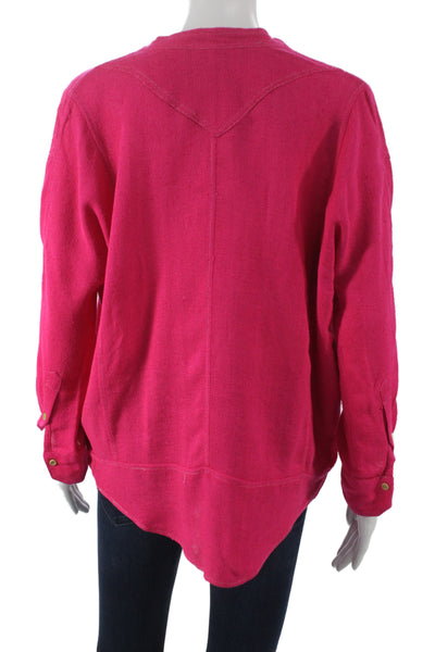 Isabel Marant Women Tunic Blouse Pink Silk V-Neck Long Sleeve Bohemian Size 0