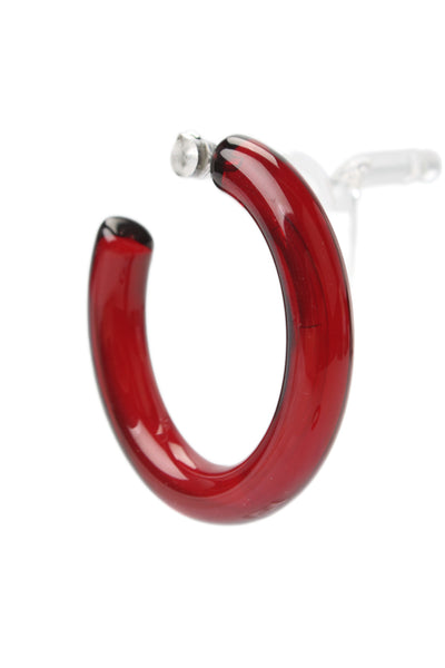 Lizzie Fortunato Womens Wine Red Resin Rome Hoops