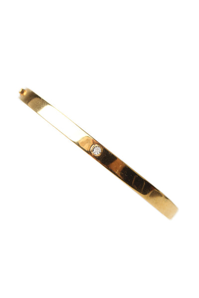 MONICA VINADER Womens 18K Vermeil Lab Created Diamond Essential Bangle 18.4g