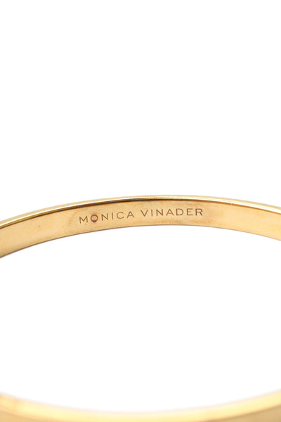 MONICA VINADER Womens 18K Vermeil Lab Created Diamond Essential Bangle 18.4g