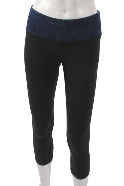 Lululemon Womens Black Geometric Capri Leggings Size XS