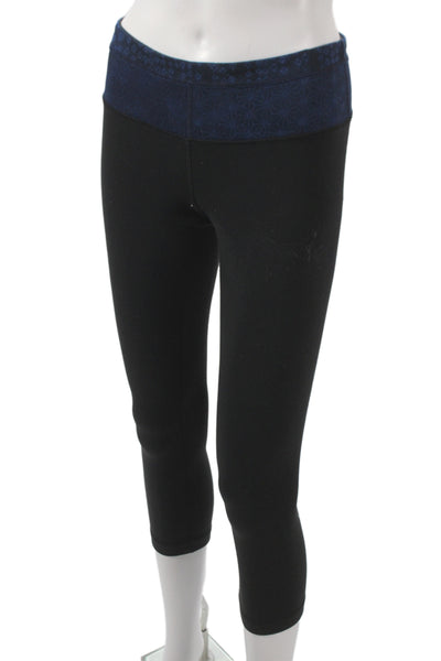 Lululemon Womens Black Geometric Capri Leggings Size XS