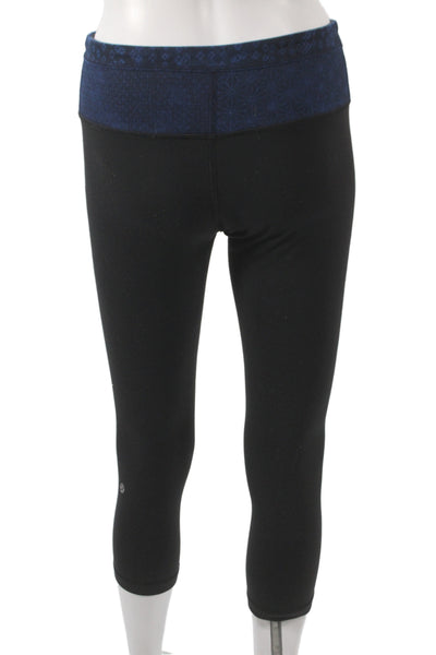 Lululemon Womens Black Geometric Capri Leggings Size XS