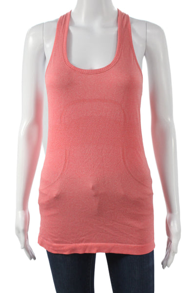 Lululemon Womens Basic Sleeveless Tank Pink Scoop Neck Nylon Size 4