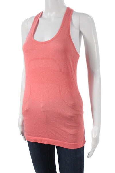 Lululemon Womens Basic Sleeveless Tank Pink Scoop Neck Nylon Size 4