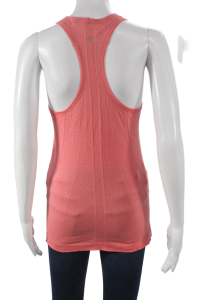 Lululemon Womens Basic Sleeveless Tank Pink Scoop Neck Nylon Size 4