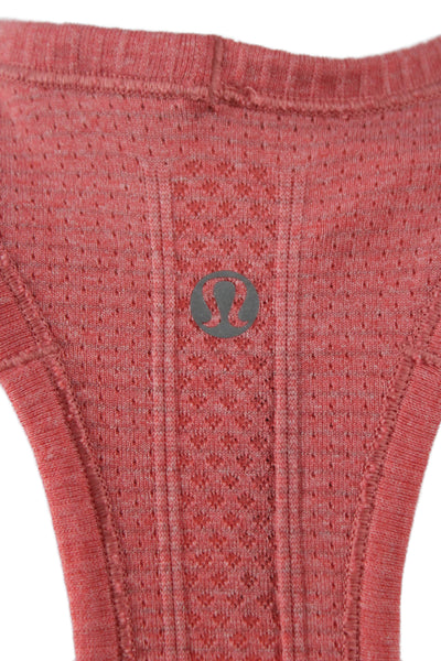 Lululemon Womens Basic Sleeveless Tank Pink Scoop Neck Nylon Size 4