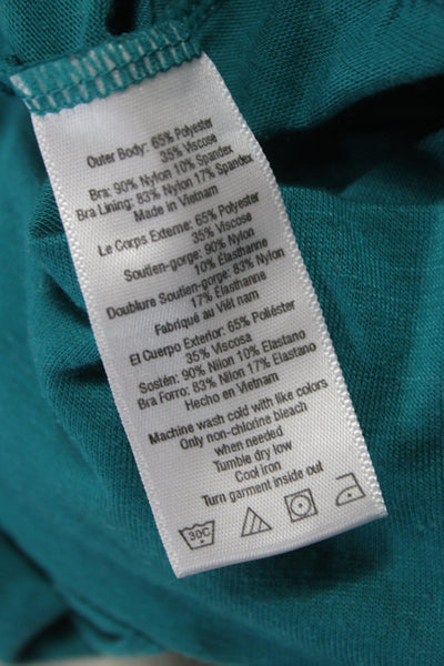 Alo Women Basic Tank Green Scoop Neck Sleeveless Athleisure Size S