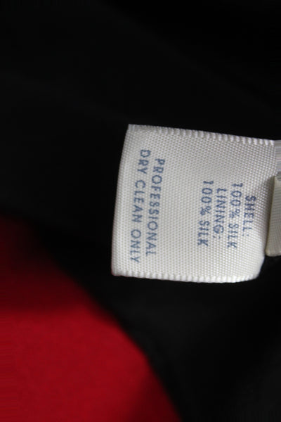 Rebecca Minkoff Womens Red Silk Basic Jacket Button Long Sleeve Size S