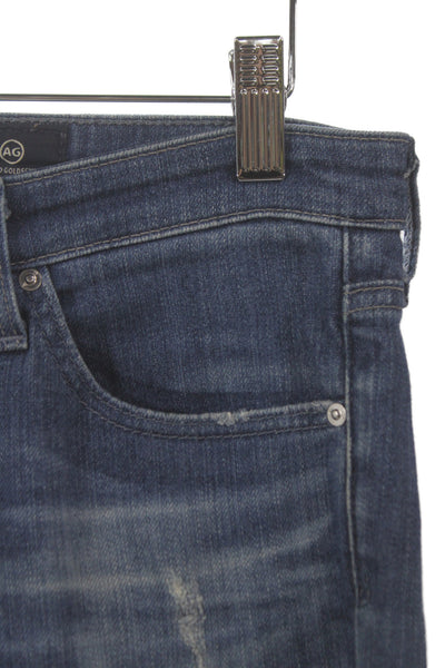AG Adriano Goldschmied Womens Blue Cropped Jeans Mid Rise Cotton Size 26