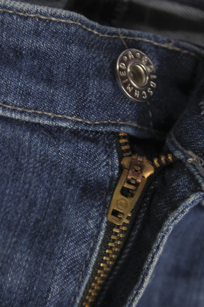AG Adriano Goldschmied Womens Blue Cropped Jeans Mid Rise Cotton Size 26