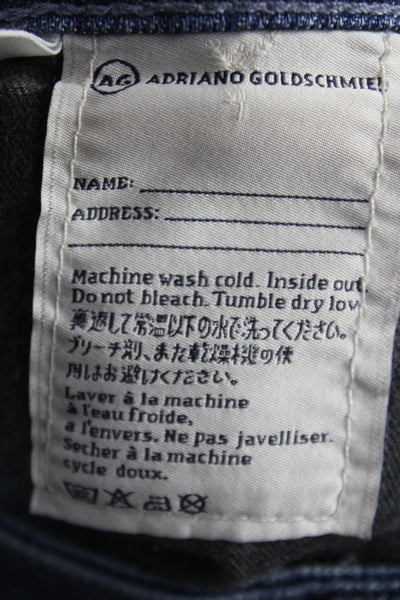 AG Adriano Goldschmied Womens Blue Cropped Jeans Mid Rise Cotton Size 26