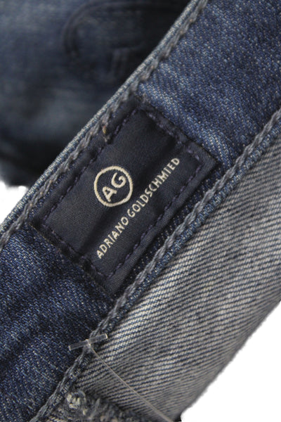 AG Adriano Goldschmied Womens Blue Cropped Jeans Mid Rise Cotton Size 26