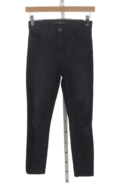 J Brand Womens Skinny Black Jeans Mid Rise 26in Inseam Size 26