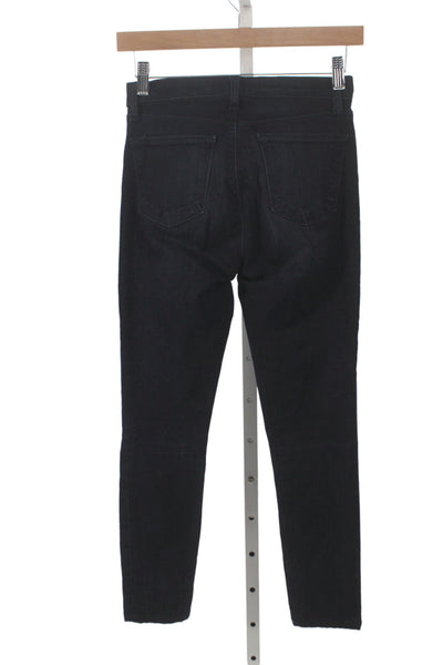 J Brand Womens Skinny Black Jeans Mid Rise 26in Inseam Size 26
