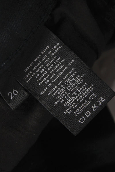 J Brand Womens Skinny Black Jeans Mid Rise 26in Inseam Size 26