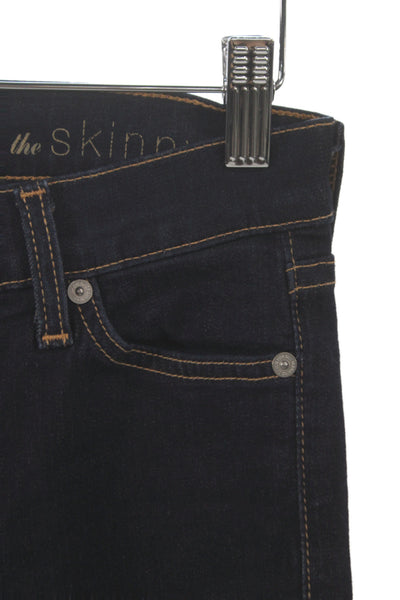 7 For All Mankind Womens Skinny Jeans Mid Rise Blue Size 25