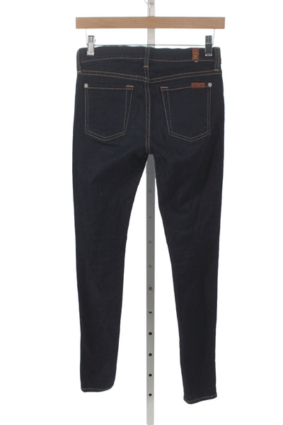 7 For All Mankind Womens Skinny Jeans Mid Rise Blue Size 25