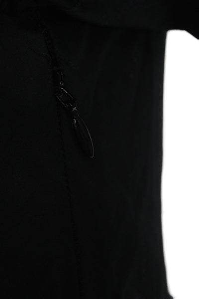 Hill House Women Fit & Flare Short Sleeve Black Cotton Square Neck Dress Size S