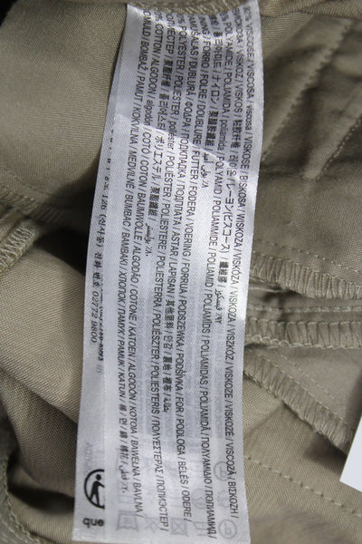 MNG Women Beige Cargo Pants Button Closure 24in Inseam Size 2