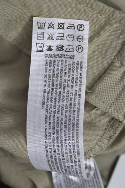 MNG Women Beige Cargo Pants Button Closure 24in Inseam Size 2