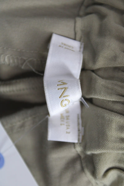 MNG Women Beige Cargo Pants Button Closure 24in Inseam Size 2