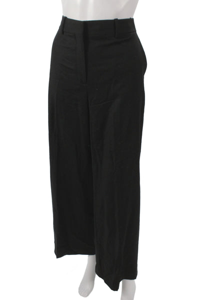 Theory Womens Dress Pants Black 100% Virgin Wool Hook & Eye Size 6