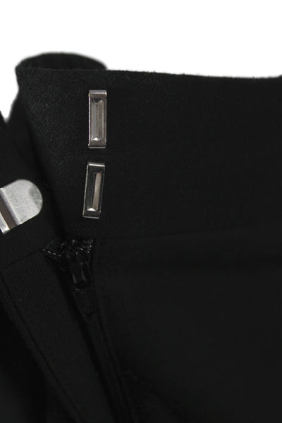 Theory Womens Dress Pants Black 100% Virgin Wool Hook & Eye Size 6
