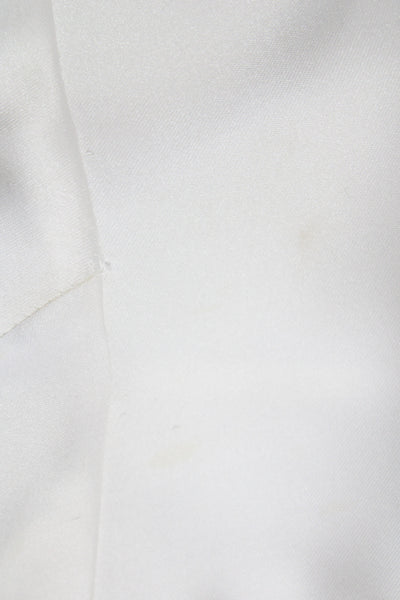Zara Women White V-Neck Camisole Tie Polyester Sleeveless Summer Size XS