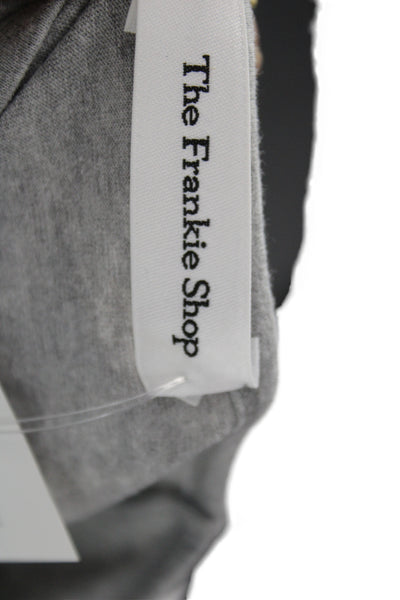 The Frankie Shop Women T-Shirt Dress Gray Crew Neck Short Sleeve Long Size XS