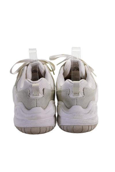 Nike Womens Suede Lace Up Athletic Sneakers Shoes Beige White Size 8