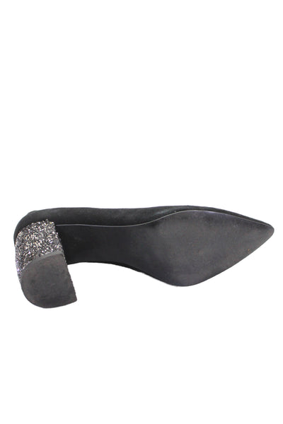 & Other Stories Womens Crystal Block Heels Pumps Shoes Black Size 8