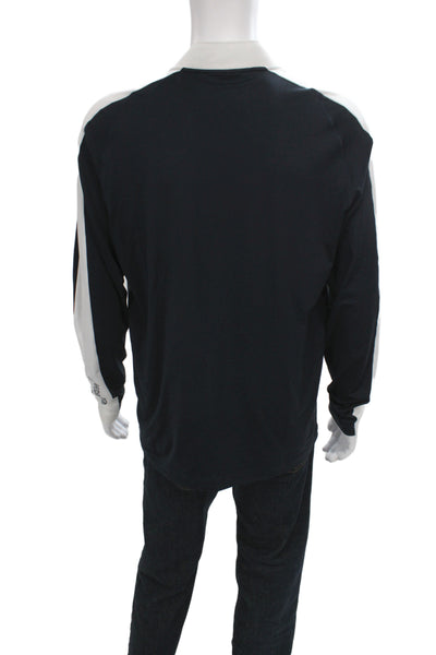 J. Lindeberg Mens Basic Mock Neck Colorblock Golf Casual Jacket Black Size 2XL
