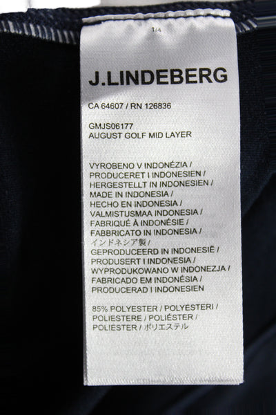 J. Lindeberg Mens Basic Mock Neck Colorblock Golf Casual Jacket Black Size 2XL